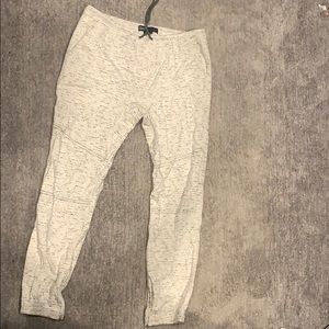 White designer joggers